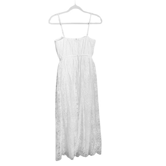 BHLDN Sau Lee Selena Lace Midi Dress White NWT Size 4 - Picture 5 of 13